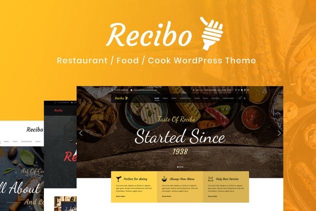Recibo-餐厅/食品/厨师WordPress主题