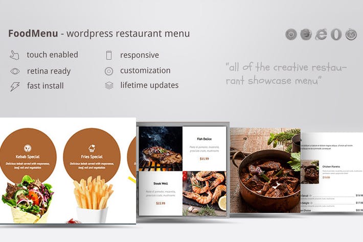 创意餐厅菜单展示WooCommerce