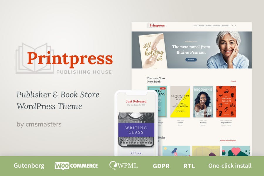 Printpress-图书出版WordPress主题