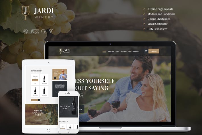 Jardi | 酒庄，葡萄园和葡萄酒商店WordPress