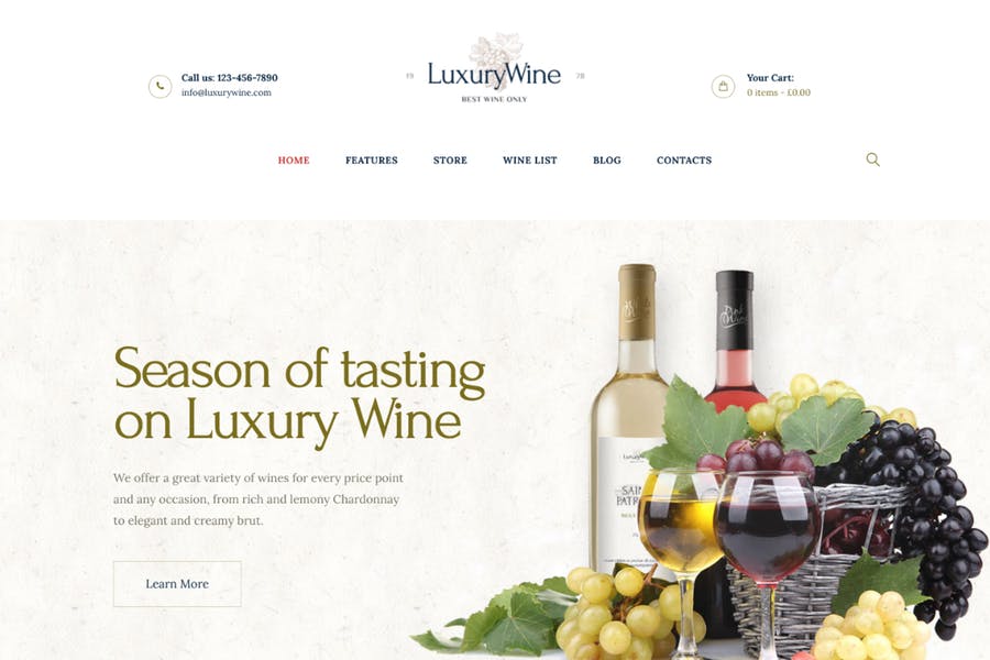 Luxury Wine| 酒铺和葡萄园WP主题