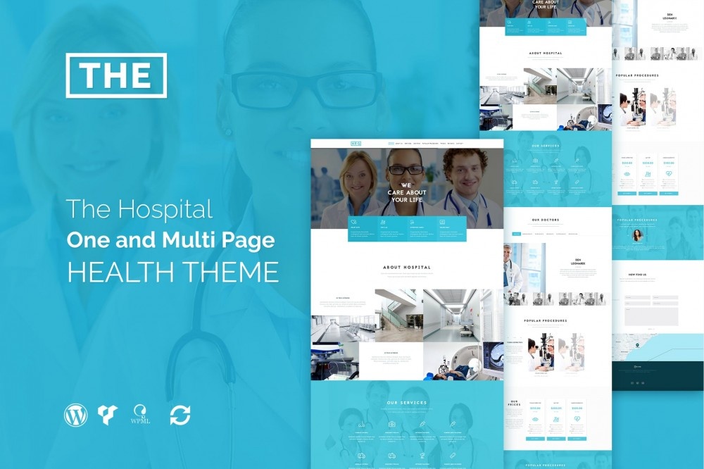 医院-一页和多页的健康主题