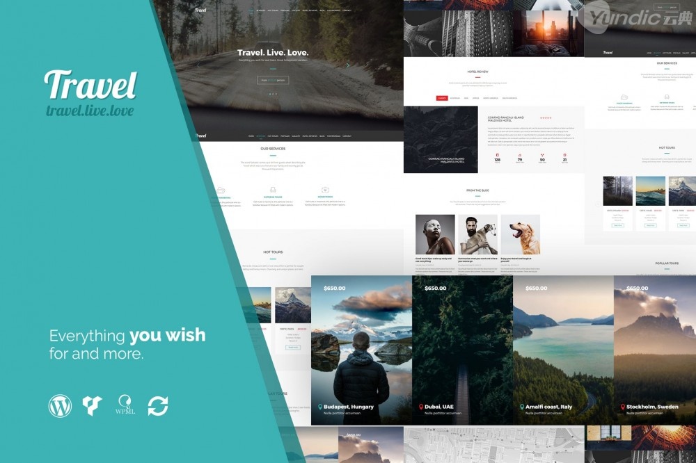 旅游-一页现代旅行社WP主题