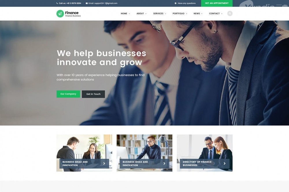 财务咨询，会计WordPress主题