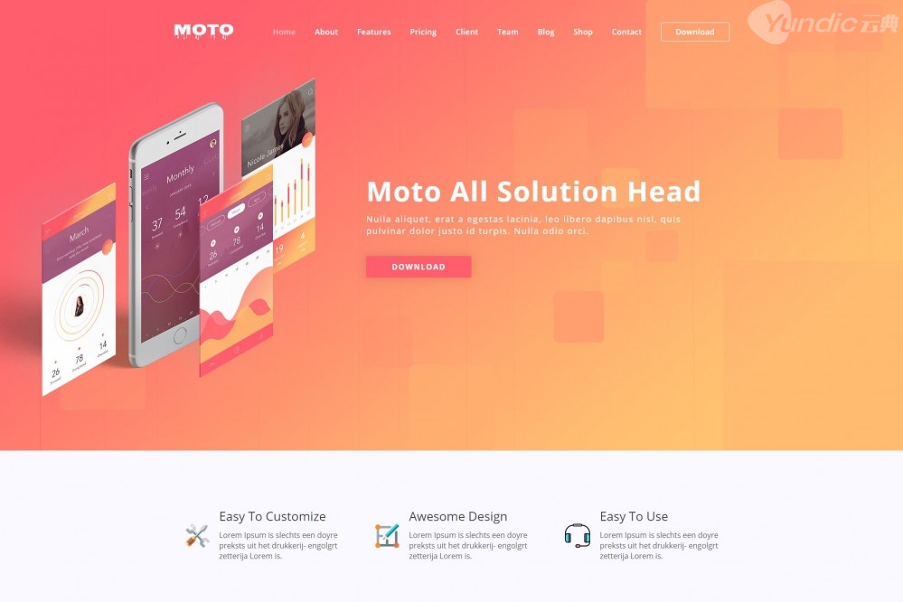 Moto – WordPress登陆页面主题