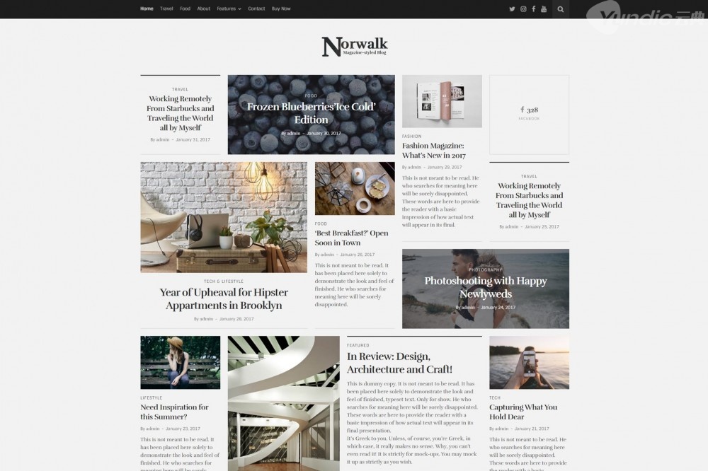 诺沃克-杂志风格的博客WordPress主题