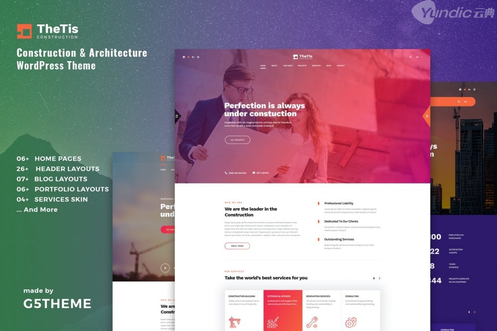 TheTis -建筑与工程架构WordPress