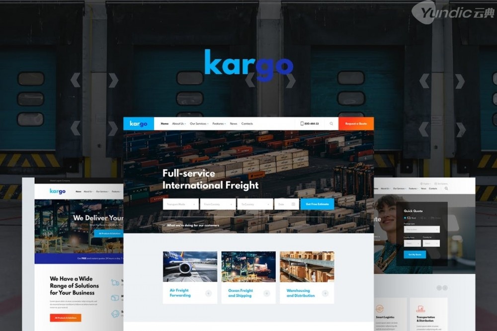 Kargo – 物流运输  贸易货运快递网站模板 WordPress主题