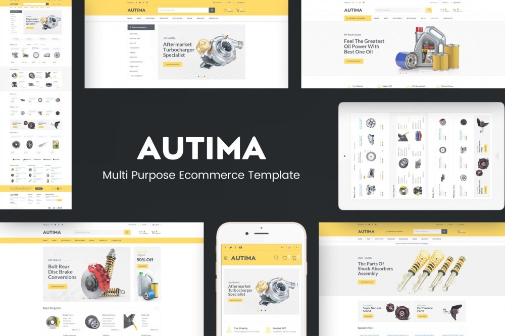 Autima-汽车配件主题WordPress