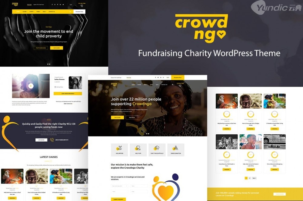 Crowdngo-非政府组织-筹款慈善WordPress的主题