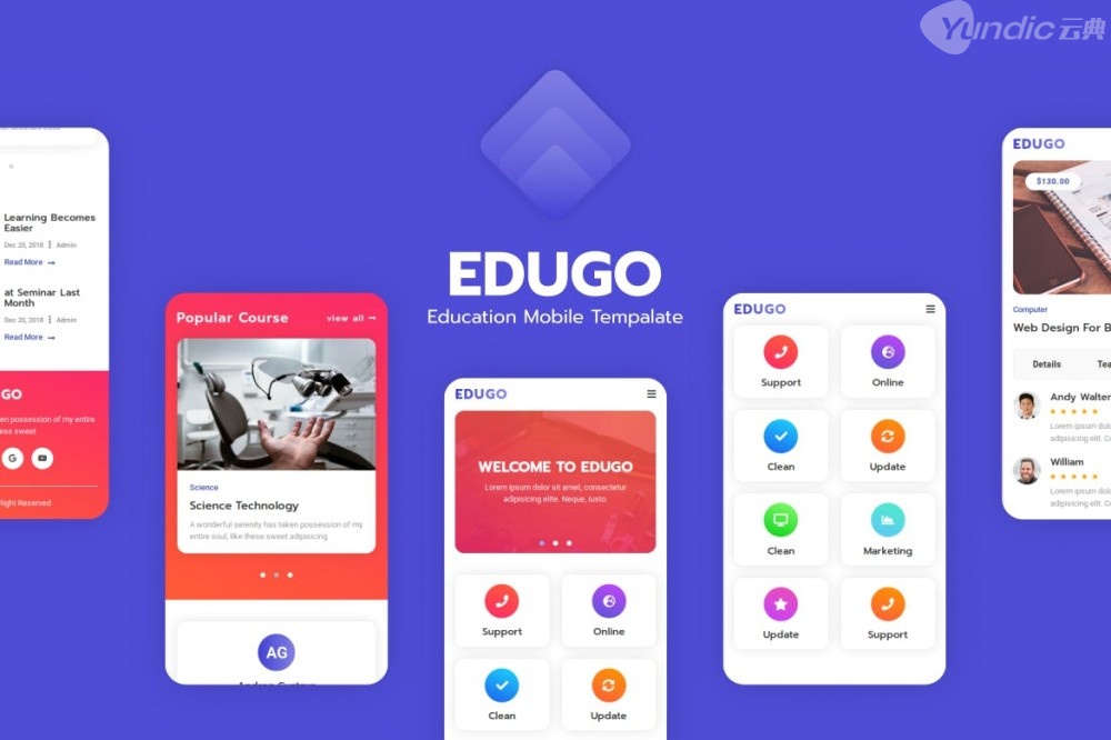 Edugo -教育移动模板
