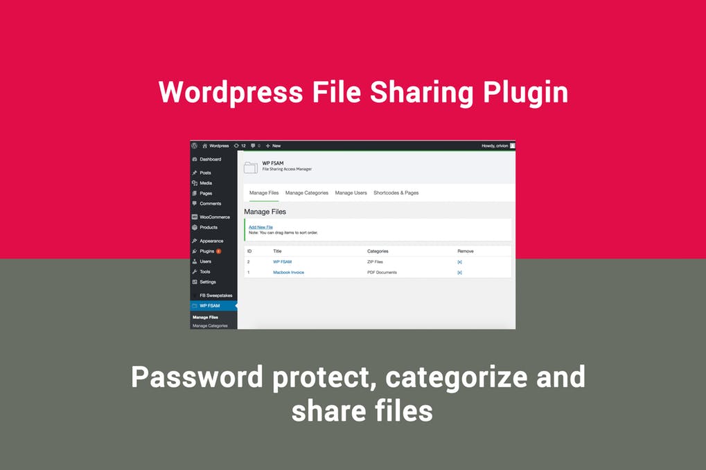 WordPress File Sharing Plugin 文件共享插件