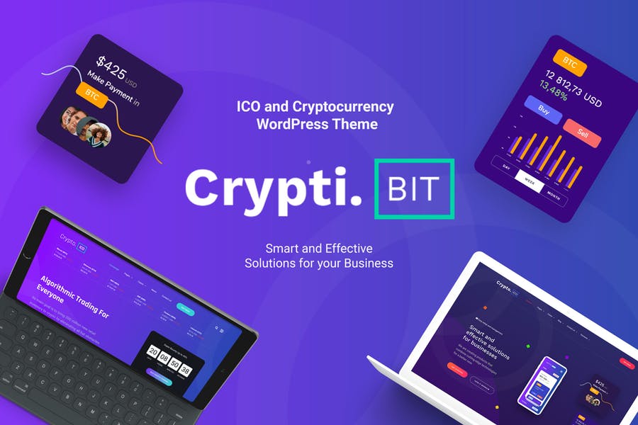 CryptiBIT-加密货币，ICO WordPress主题