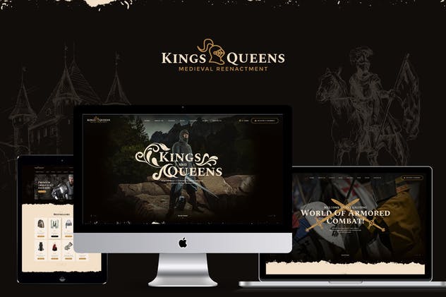 Kings＆Queens-历史重演WordPress主题