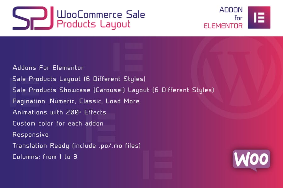 WooCommerce面向Elementor的销售产品布局