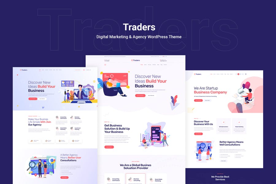 Traders-数字营销和代理WordPress