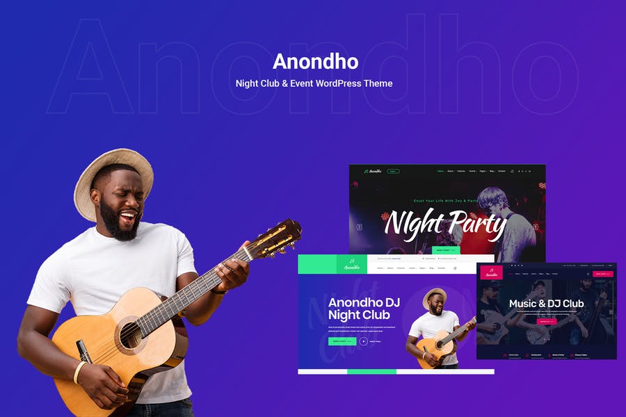 Anondho-夜总会和活动WooCommerce WordPress