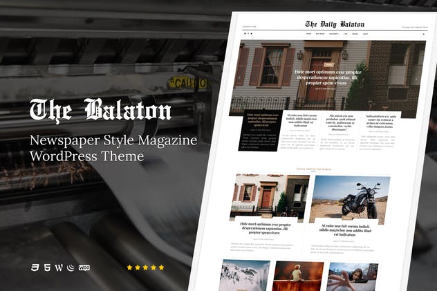 The Balaton-报纸风格杂志WordPress主题