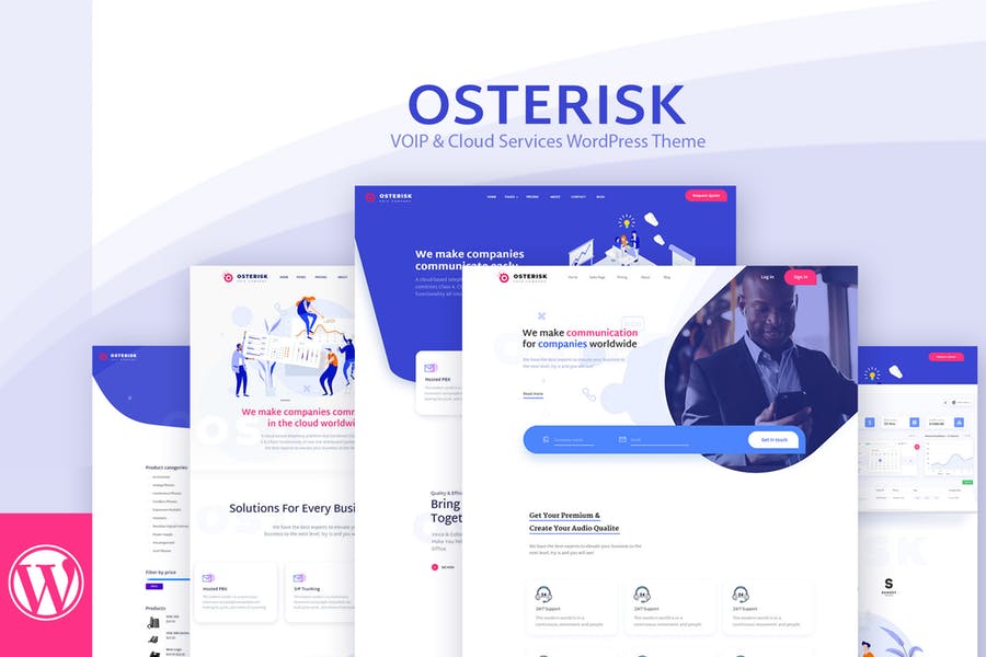 Osterisk：VOIP和云服务WordPress主题