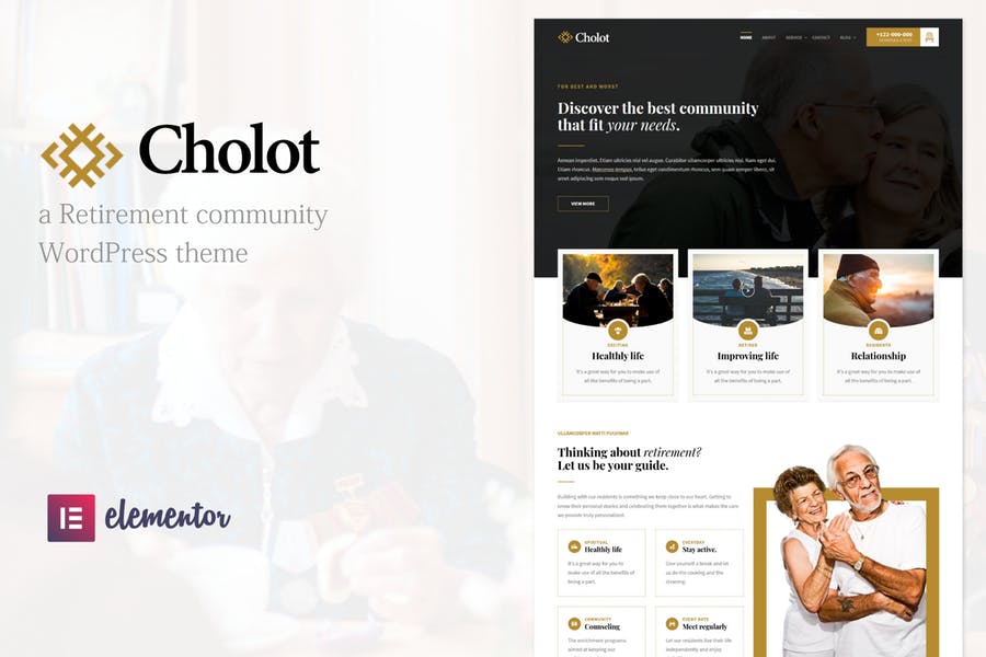 Cholot-退休社区WordPress主题