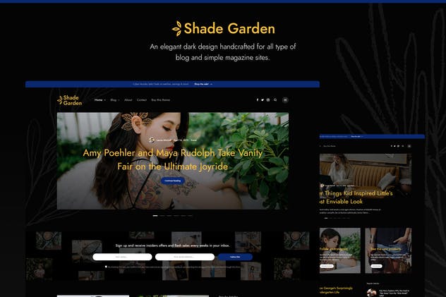 Shade Garden-创意博客WordPress主题