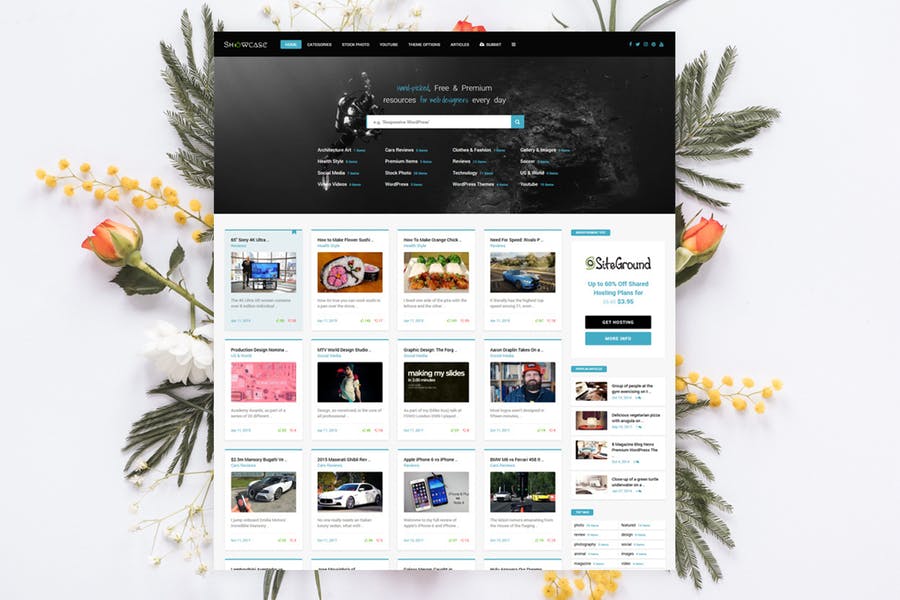 Showcase-虚拟资源销售 图片素材 网站模板销售主题