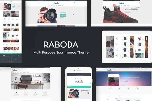 Raboda-电子商务自适应WordPress主题 - 口袋资源
