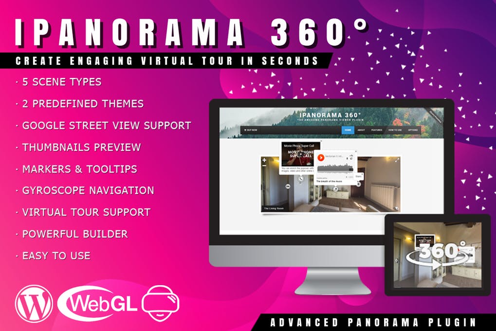 iPanorama 360-适用于WordPress的虚拟导览器