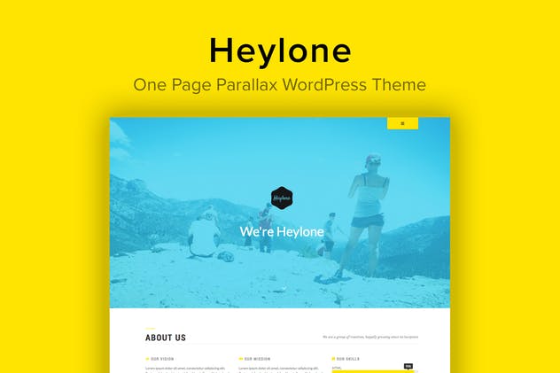 Heylone-一页视差WordPress主题