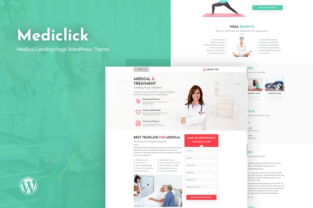 Mediclick-医疗着陆页WordPress主题