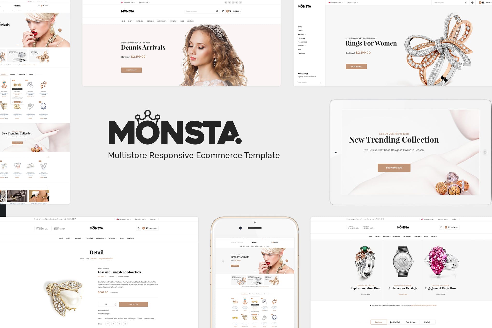 Monsta -珠宝WooCommerce WordPress主题