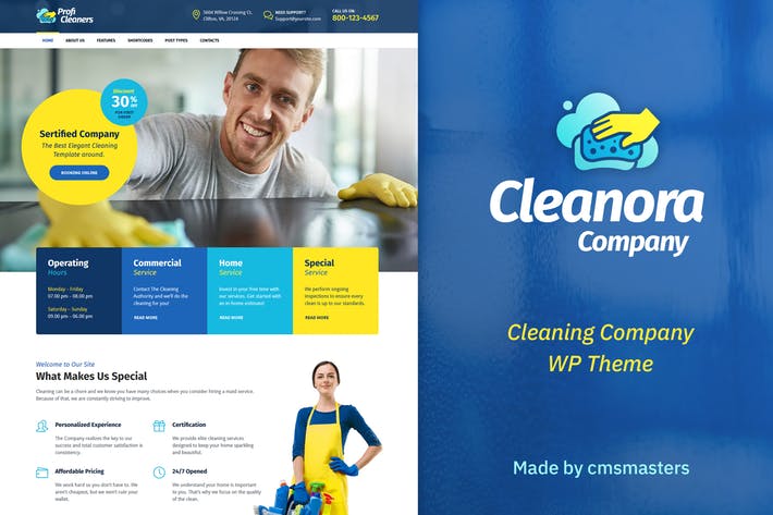 Cleanora-清洁服务主题