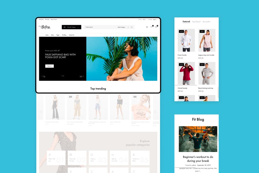 Bellery-现代和最小的WooCommerce主题