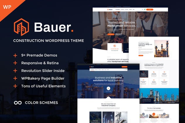 Bauer-建筑与工业WordPress主题