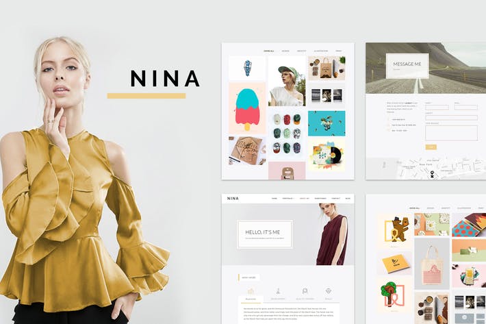 Nina-最小和创造性的投资组合WordPress