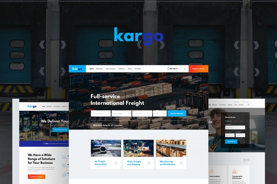 Kargo – 强大的物流运输WordPress主题  货运网站模板