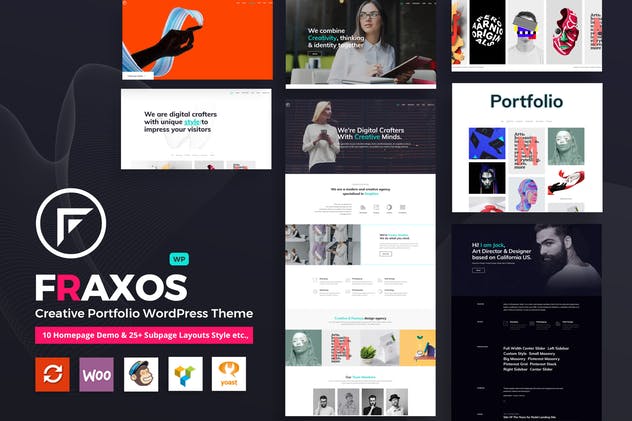 Fraxos-创意组合WordPress主题类型