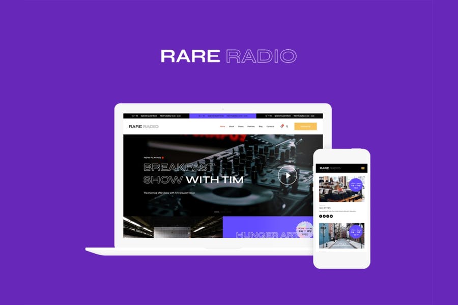 Rare Radio-在线广播WordPress主题