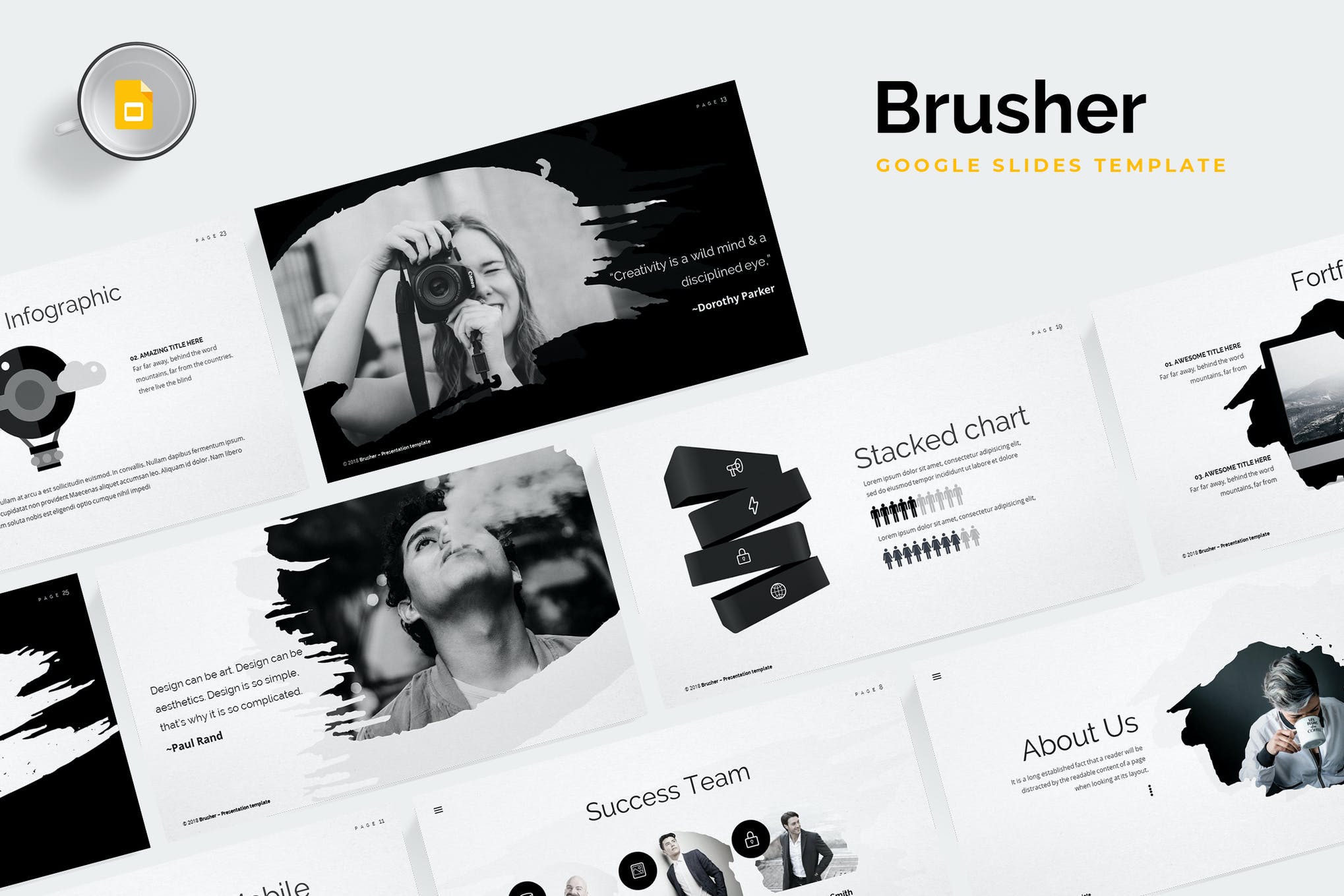 Brusher Google幻灯片模板