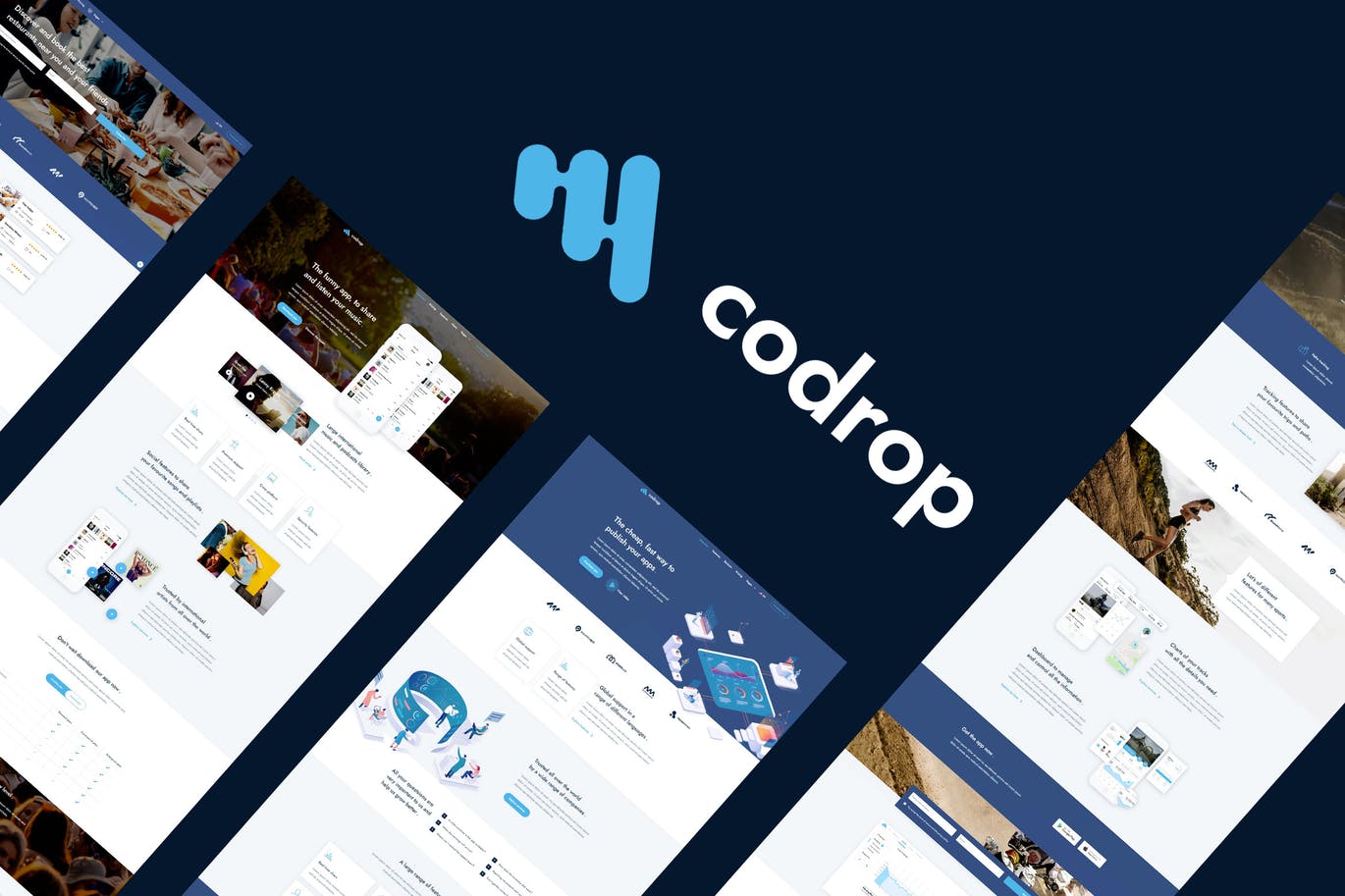 Codrop – 使用WPTF框架制作的单页网站模板 着陆页WordPress主题