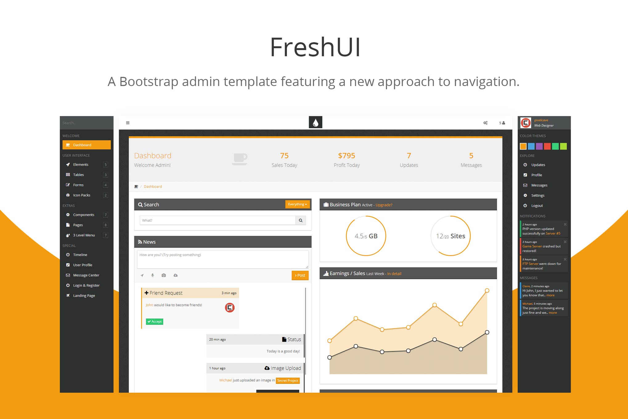 FreshUI-引导程序管理模板