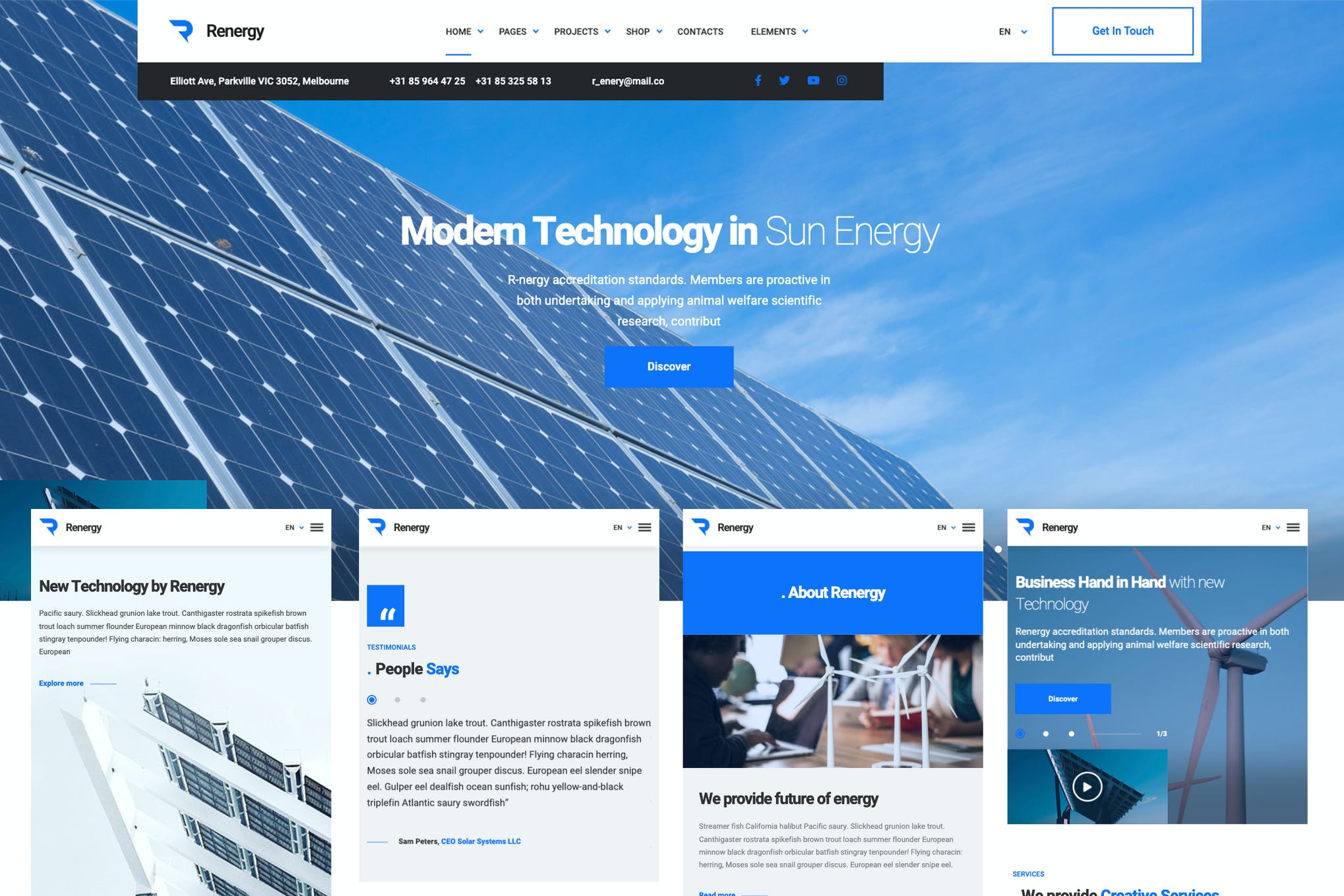 Renergy-Elementor 编辑器拖拽编辑的商业用途 WordPress主题