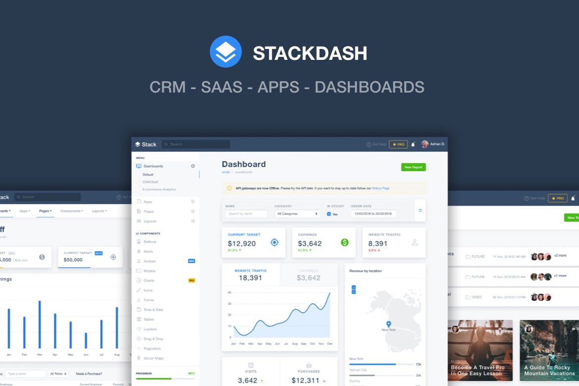 StackDash-Bootstrap 4 SAAS管理员仪表板主题
