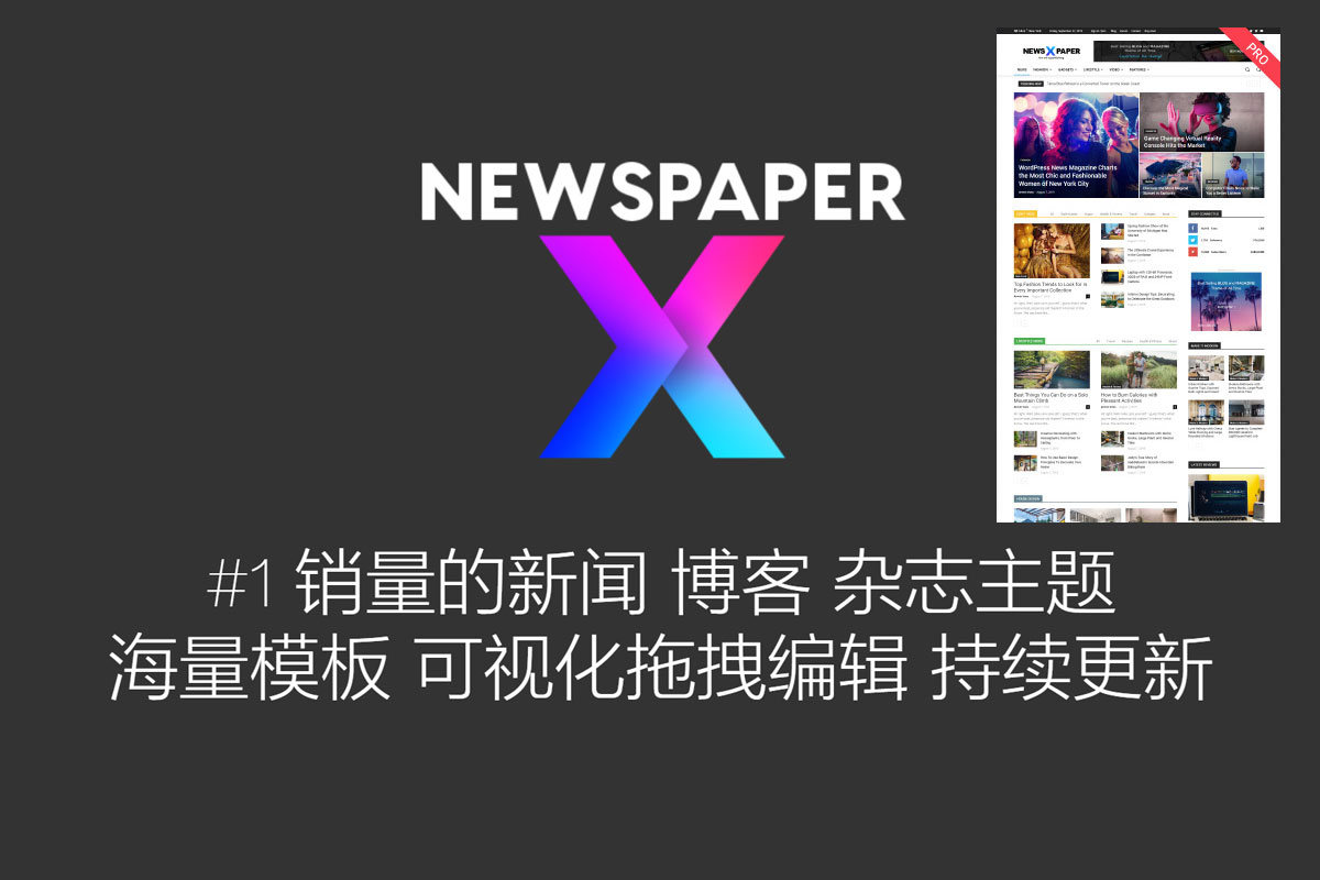 Newspaper V10.3.3- 数十套模板 超多博客模块 可视化拖拽编辑的新闻博客主题