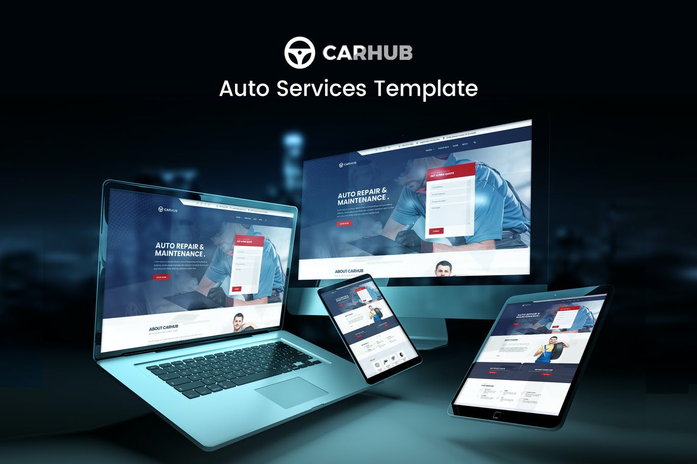 Carhub-汽车服务模板套件