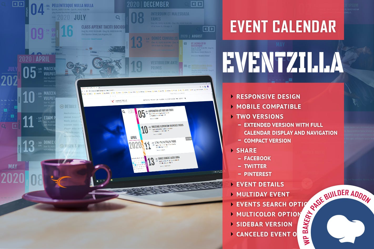 EventZilla-活动日历-WPBakery插件