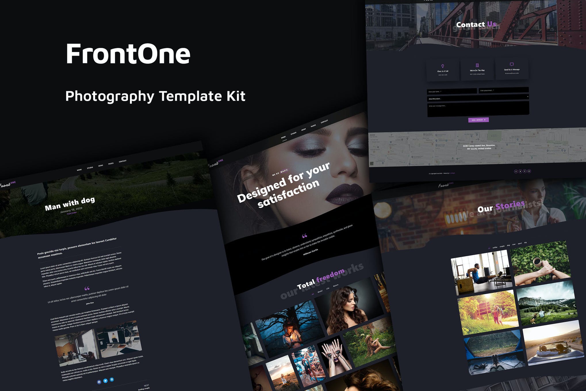 FrontOne-创意摄影模板套件