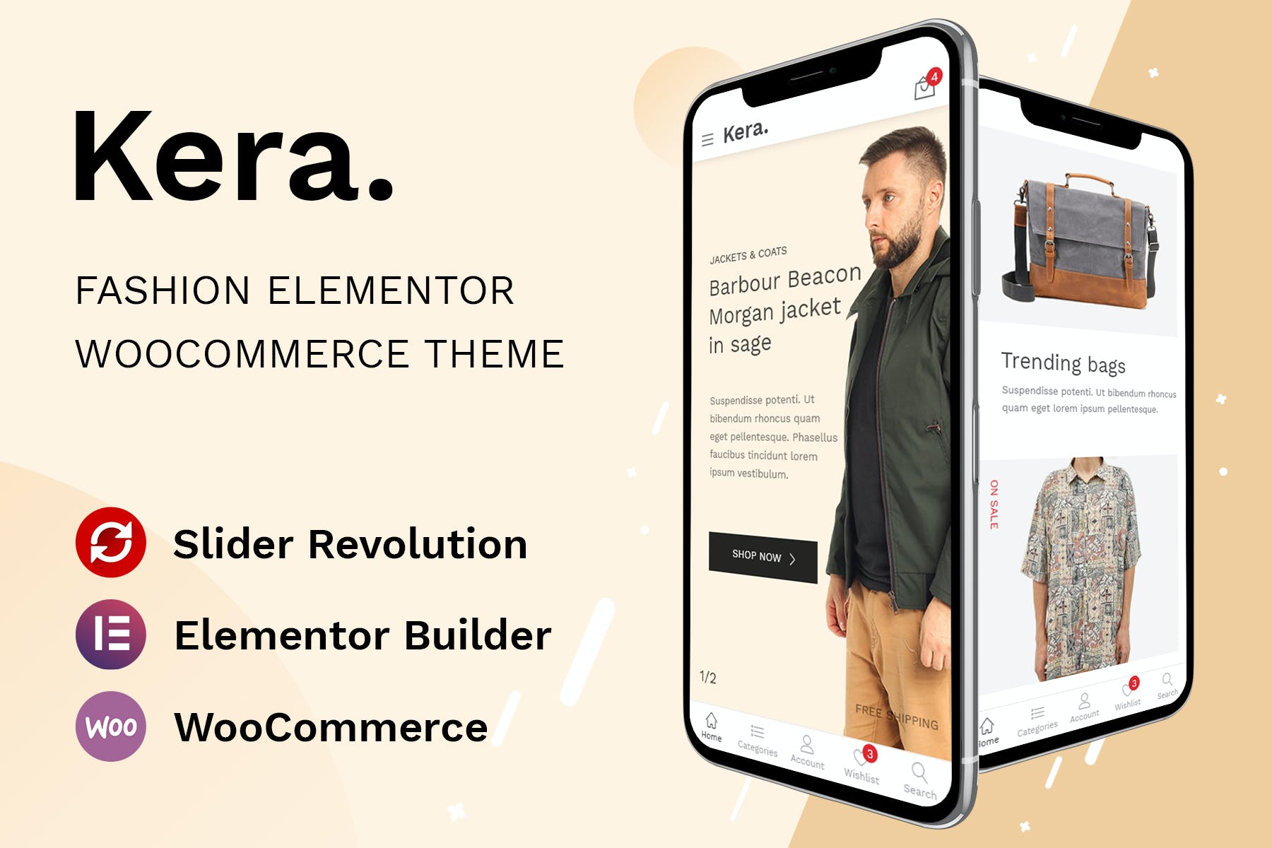 Kera-Fashion Elementor WooCommerce主题