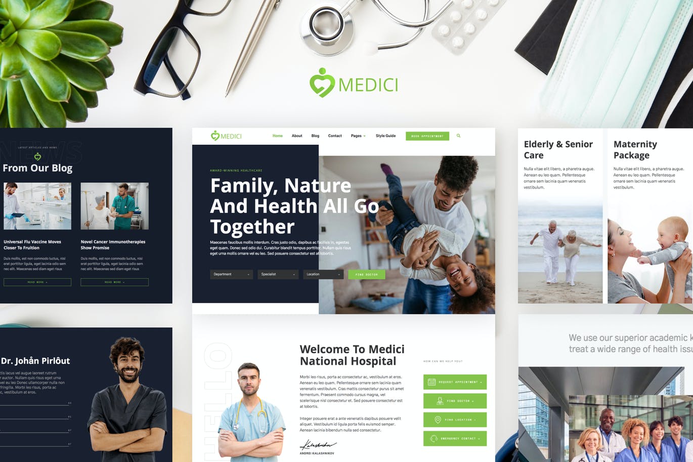 Medici-医院与卫生服务模板套件