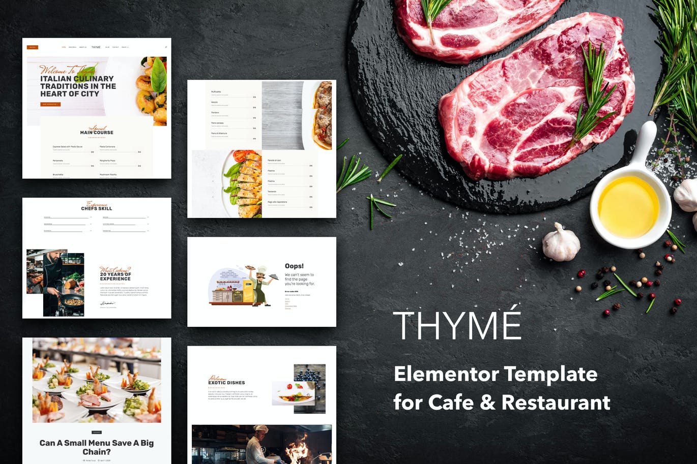 Thyme-餐厅和咖啡厅元素模板套件